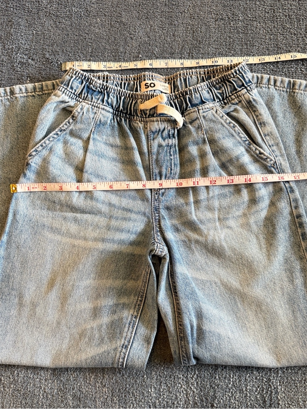 SO Light Blue Elastic Waist Kids Jeans